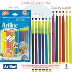 ARTLINE 12 CLASSIC SKETCH PENS